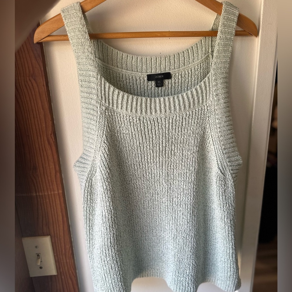 J. Crew Soft Blue Sleeveless Knit Top